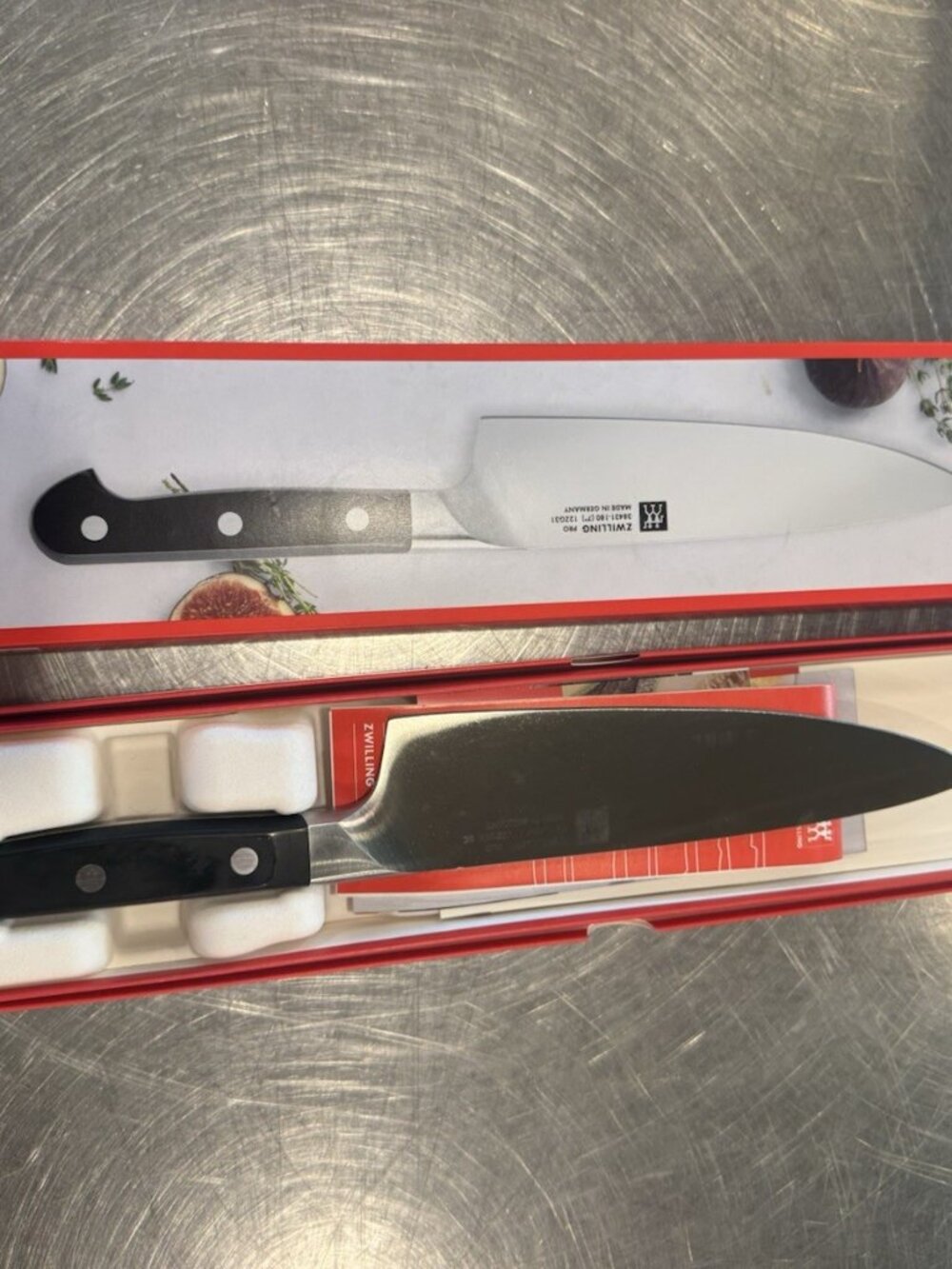 ZWILLING Pro Chef's Knife 7in Forged Stainless Straight Edge Germany